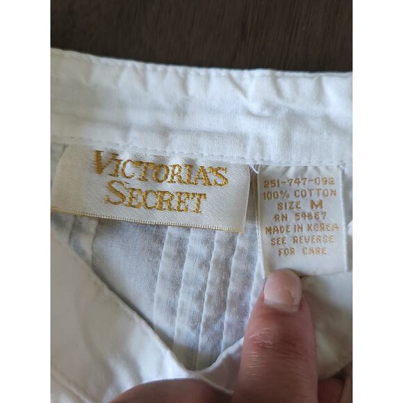 Vintage Victoria's Secret Gold Label Cottage Core Cotton Prairie Peasant Shirt M - Picture 4 of 6